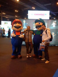 Foto con Mario, Luigi y Javy