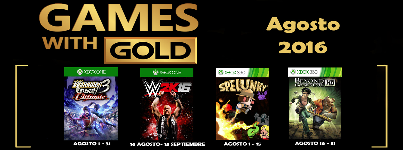 Games With Gold Banner Agosto 2016 banner