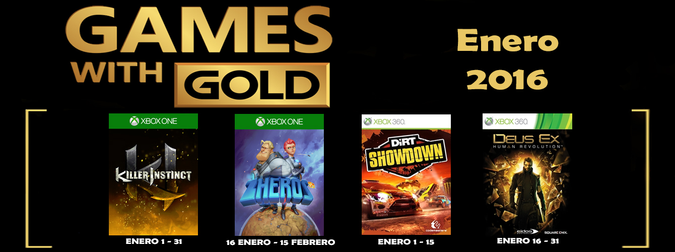 Games With Gold enero 2016 banner